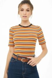 striped ribbed tee at Forever 21